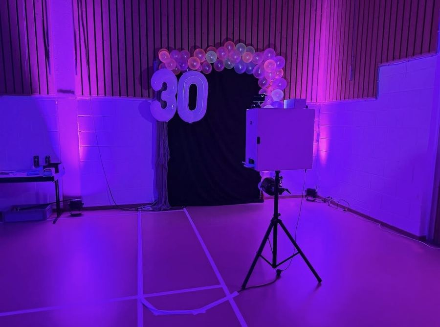 Fotobox mit Touch-Screen im Einsatz